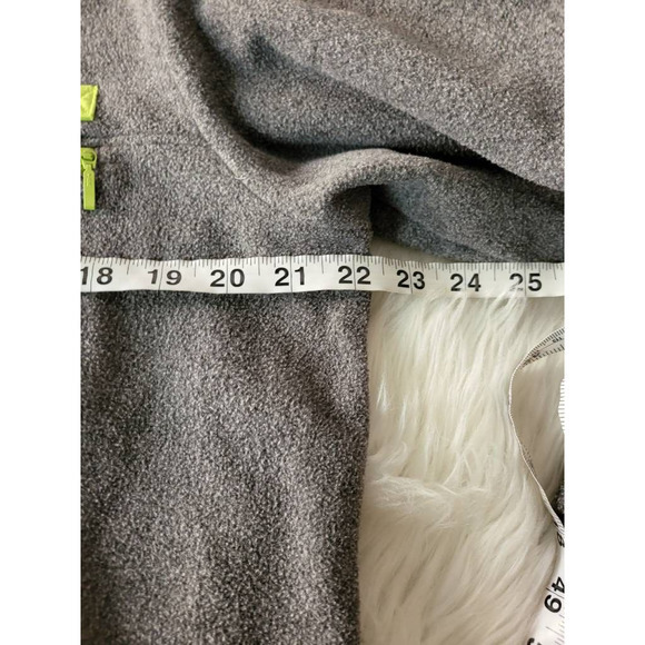 Columbia Mens Pullover Sweater Gray Green Collared‎ 1/4 Snap Long Sleeve L - Picture 3 of 6